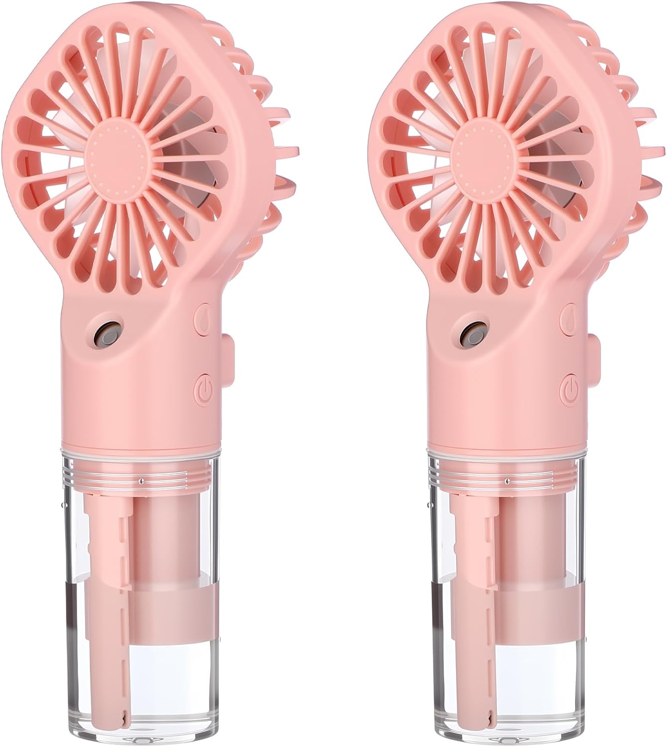 Portable Misting Fan, 180° Foldable Handheld, 3 Speeds USB Rechargeable, Spray Water Mist with LED Digital Display, Personal Cooling Mini Hand Fans for Travel, Hiking, Concert, Outdoor, Black