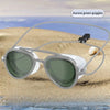 Full-View anti Fog Swimming Goggles Swimming UV Protection Swim Goggles Adult Sun Goggles Crystals Clear Men Women Retro Goggles