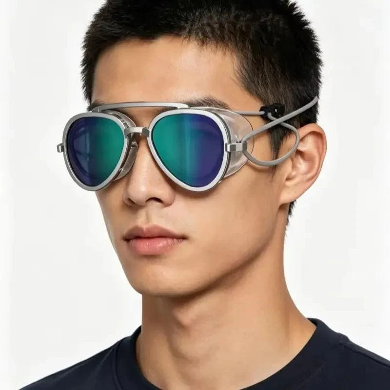 Full-View anti Fog Swimming Goggles Swimming UV Protection Swim Goggles Adult Sun Goggles Crystals Clear Men Women Retro Goggles