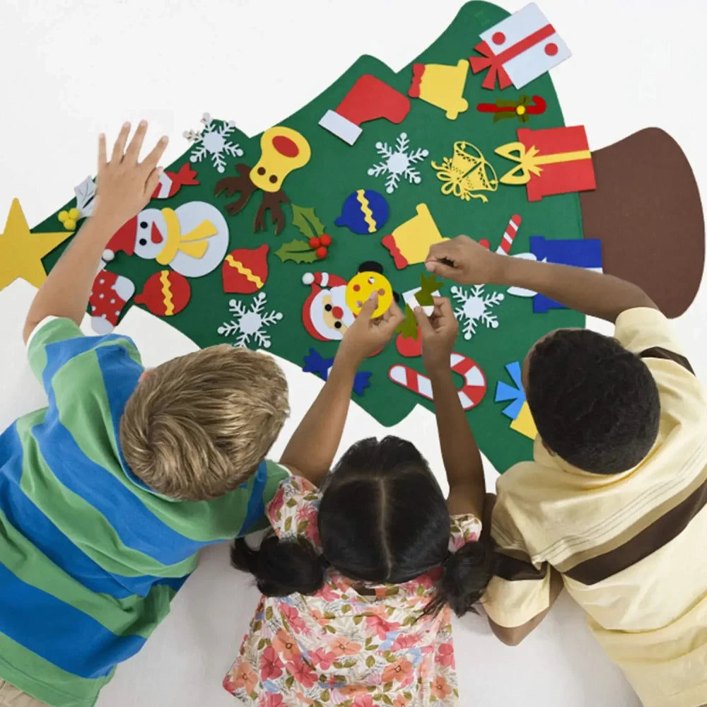 Toddler-Safe Felt Christmas Tree – 3ft Tall