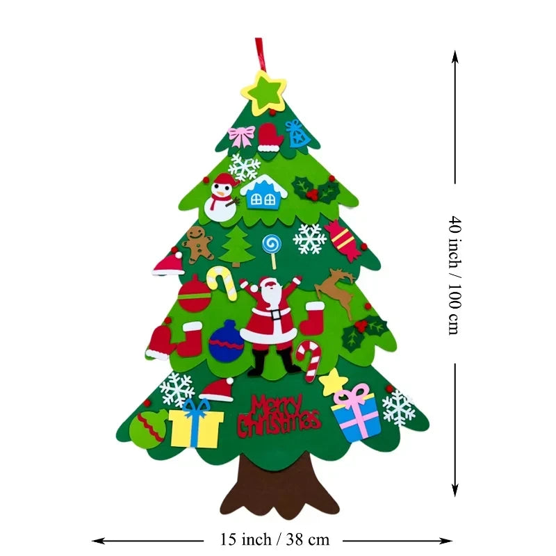 Toddler-Safe Felt Christmas Tree – 3ft Tall