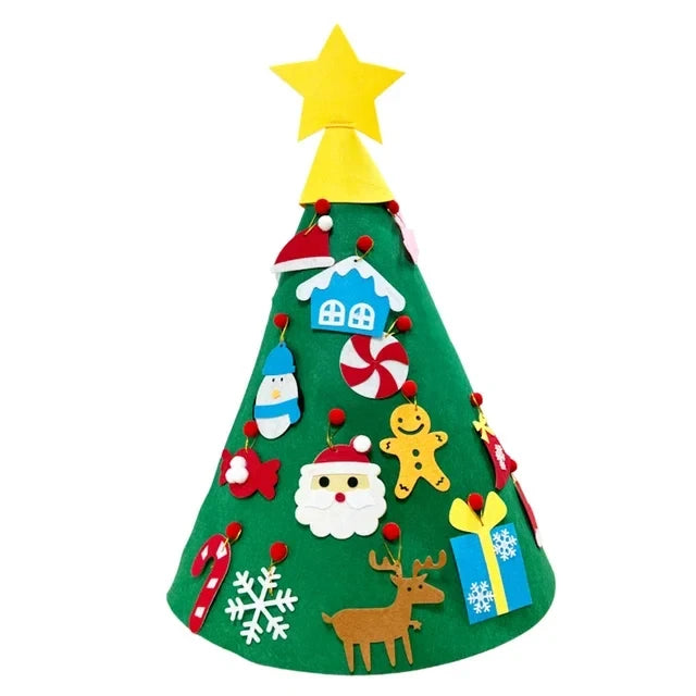 Toddler-Safe Felt Christmas Tree – 3ft Tall