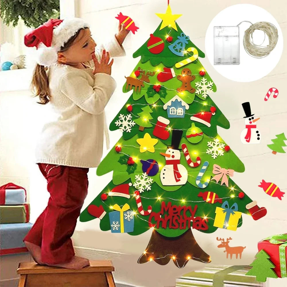 Toddler-Safe Felt Christmas Tree – 3ft Tall