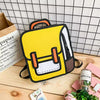 2D Cartoon Graphic Student Backpack