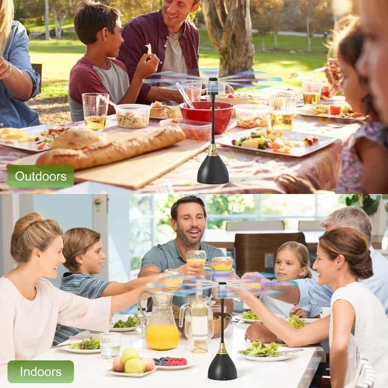 2/3Pcs Fly Fans for Tables Effective Fly Repellent Fan Keeps Flies Away with Soft Blades USB Picnic BBQ Party Fly Fans