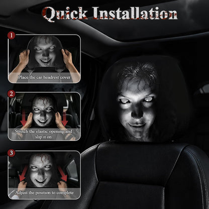Ghost Face Headrest Covers 4pcs